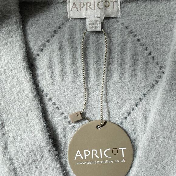 Apricot 1X Curve Wrap Sweater | Light Grey, Tie-Waist, Soft Knit, NWT - Picture 12 of 16